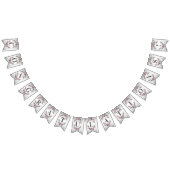 Roze Witte Bloemslinger Vlag Vlaggetjes (Alle)