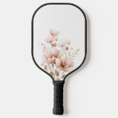 Roze & Witte Bloemstuk Aangepast Design Pickleball Paddle (Achterkant)