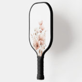 Roze & Witte Bloemstuk Aangepast Design Pickleball Paddle (Links)