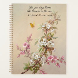 Roze Witte Bloesem Vlinder Quote Planner