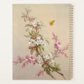  Roze Witte Bloesem Vlinder Quote Planner (Achterkant)