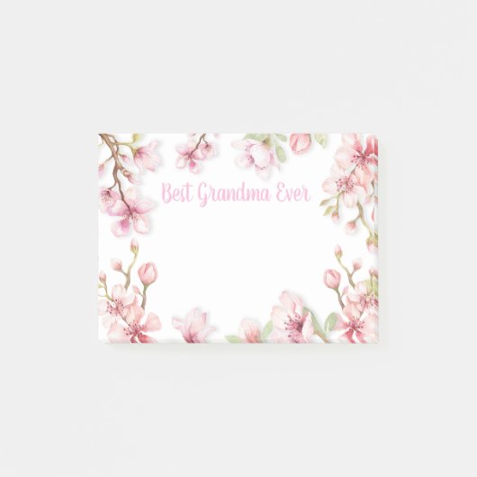 Roze witte bloesems Floral allerbeste oma ooit Post-it® Notes (Voorkant)
