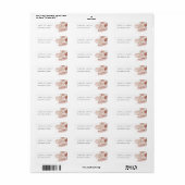 Roze Witte Boho Bloemen Adreslabel Etiket (Full Sheet)