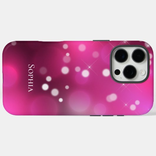 Roze Witte Bokeh Case-Mate iPhone Case (Achterkant (horizontaal))