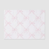 Roze & Witte Boog, Grandmillenial Ribbon Tissuepapier (Voorkant)