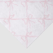 Roze & Witte Boog, Grandmillenial Ribbon Tissuepapier (Detail)