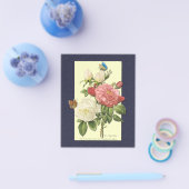 Roze Witte Botanische Rozen Flyer Sjabloon (Enkel)