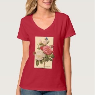 Roze Witte  Botanische Rozen TShirt