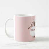 Roze Witte Bronzen Parfumfles Schoonheid Koffiemok (Links)