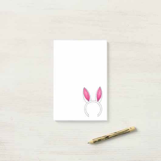 Roze witte broodrooster paasmaankonijnenaar post-it® notes (Op bureau)