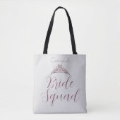 Roze & Witte Bruidsmeisjes Tas met Naam (Voorkant)