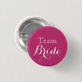 Roze Witte Bruiloft Team Bruid Ronde Button 3,2 Cm (Voorkant /achterkant)