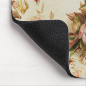  roze witte bruine rozen bloempatroon muismat (Hoek)