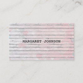 Roze, witte bruine Rustic Minimalism Stylist Vip Visitekaartje