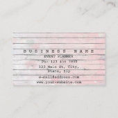 Roze, witte bruine Rustic Minimalism Stylist Vip Visitekaartje (Achterkant)