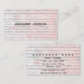 Roze, witte bruine Rustic Minimalism Stylist Vip Visitekaartje (Voorkant / Achterkant)