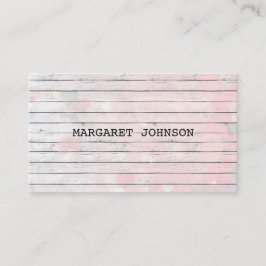 Roze, witte bruine Rustic Minimalism Stylist Vip Visitekaartje