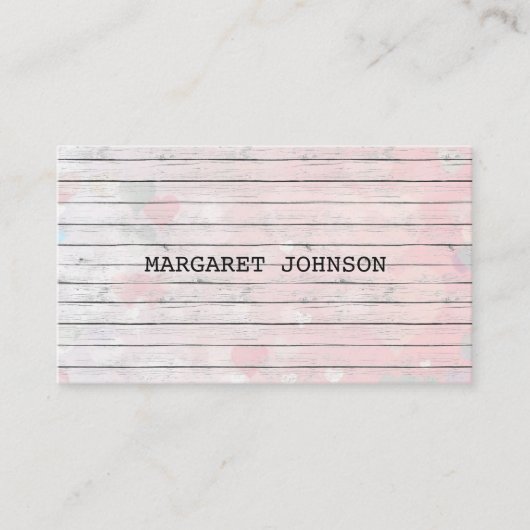 Roze, witte bruine Rustic Minimalism Stylist Vip Visitekaartje (Voorkant)