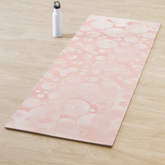 Roze witte bubbels polka dots Yoga Mat (In situ)