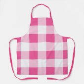 Roze Witte Buffalo Check Bakker Schort (Voorkant)