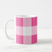 Roze Witte Buffalo Check Koffiemok (Links)