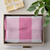 Roze Witte Buffel Check Verjaardag Tissuepapier (Geschenk)