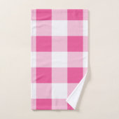 Roze witte buffelcheque bad handdoek (Handdoek)