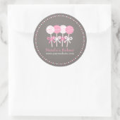 Roze Witte Cake Pops Bakkerij Promotie Sticker (Tas)