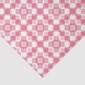 Roze Witte Checker Argyle Patroon Tissuepapier (Detail)