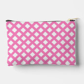 Roze Witte Checker Diamant Patroon Klein Etui (Achterkant)