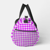 Roze Witte Checker Diamant Patroon Klein Plunjezak (Rechts)