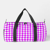 Roze Witte Checker Diamant Patroon Klein Plunjezak (Achterkant)