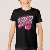 Roze & Witte Cheer Valentijnsdag Shirt  (Voorkant)