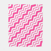 Roze Witte Chevron Zigzag Patroon Ontwerp  Fleece Deken (Voorkant)