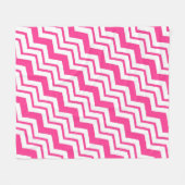 Roze Witte Chevron Zigzag Patroon Ontwerp  Fleece Deken (Voorkant (Horizontaal))