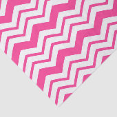 Roze Witte Chevron Zigzag Patroon Ontwerp Tissuepapier (Detail)