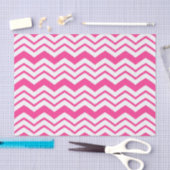Roze Witte Chevron Zigzag Patroon Ontwerp Tissuepapier (Craft)