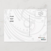 roze witte Chic Zakelijke Dankkaarten Briefkaart (Achterkant)