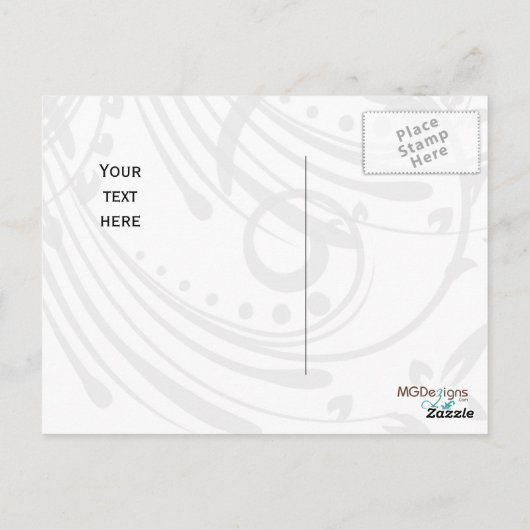 roze witte Chic Zakelijke Dankkaarten Briefkaart (Achterkant)