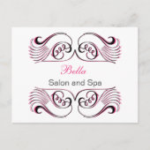 roze witte Chic Zakelijke Dankkaarten Briefkaart (Voorkant)