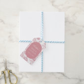 Roze Witte Chinoiserie Bruidsfeest Cadeaubijsluite Cadeaulabel (Met Touw)