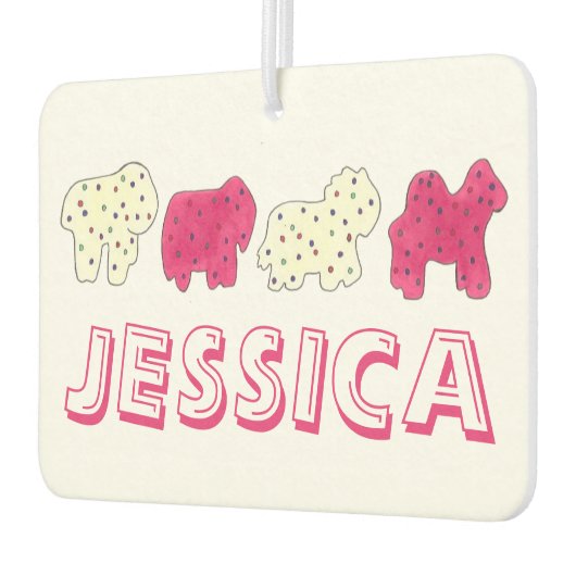 Roze witte circusdierentuin luchtverfrisser (Links)