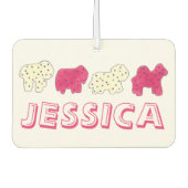 Roze witte circusdierentuin luchtverfrisser (Voorkant)