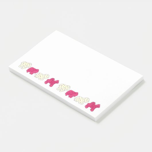 Roze witte circusdierentuin post-it® notes (Schuin)