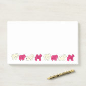 Roze witte circusdierentuin post-it® notes (Op bureau)