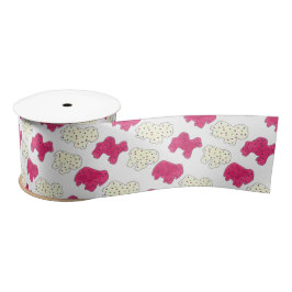 Roze witte circusdierentuin satijnen lint