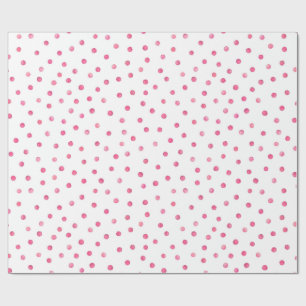Roze witte Confetti Stippen Patroon Cadeaupapier