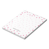 Roze witte Confetti Stippen Patroon Notitieblok (Linkerzijde)
