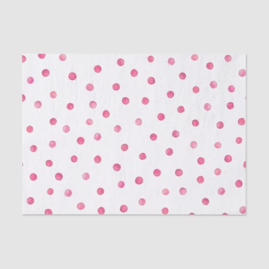 Roze witte Confetti Stippen Patroon Tissuepapier (Voorkant)