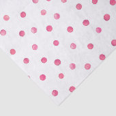 Roze witte Confetti Stippen Patroon Tissuepapier (Detail)